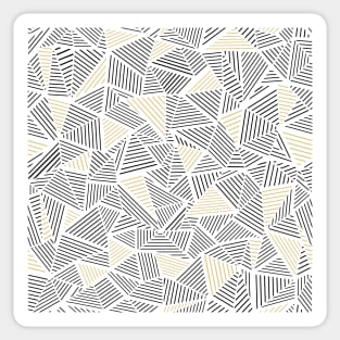 Abstract Linear White Gold Sticker